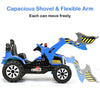 Kids Ride On Excavator Dumper Truck 12V Battery Powered Ride On Construction Vehicle with Front Loader Shovel