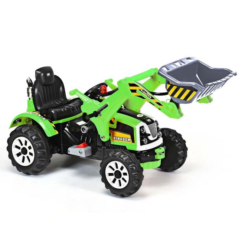 Kids Ride On Excavator Dumper Truck 12V Battery Powered Ride On Construction Vehicle with Front Loader Shovel