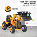 Kids Ride On Excavator Dumper Truck 12V Battery Powered Ride On Construction Vehicle with Front Loader Shovel