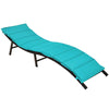 Bestoutdor 2Pcs Rattan Folding Patio Lounger Chair with Double Sided Cushions