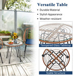 Bestoutdor 3 Pcs Patio Rattan Bistro Set Furniture Set with Tempered Glass Top Table & Cushions