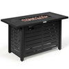 42" Rectangular Propane Fire Pit Table 60,000 BTU Gas Fire Pit with Solid Steel Frame & Waterproof Cover for Patio Backyard