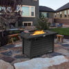 42" Rectangular Propane Fire Pit Table 60,000 BTU Gas Fire Pit with Solid Steel Frame & Waterproof Cover for Patio Backyard