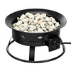 Portable Propane Fire Pit 58,000BTU 19" Outdoor Gas Fire Pit Bowl with Lava Rock Stone, Cover & Carry Kit for Patio Backyard