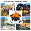 Portable Propane Fire Pit 58,000BTU 19" Outdoor Gas Fire Pit Bowl with Lava Rock Stone, Cover & Carry Kit for Patio Backyard