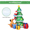 7FT Inflatable Christmas Tree with LED Lights, Santa Claus, Cute Puppy, Gift Boxes & Waterproof Fan for Outdoor Yard Decor