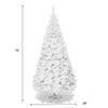 7FT White Artificial Christmas Tree Hinged Xmas Pine Tree 950 PVC Branch Tips with Folding Metal Stand for Holiday Season Outdoor Indoor Decor