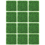 12PCS Artificial Boxwood Hedge, 20"x20" Faux Greenery Wall Privacy Panel for Wedding Decor, Patio & Topiary Backdrop, Peanut Leaf Grass Fence Screen