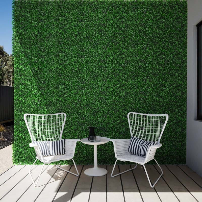 12PCS Artificial Boxwood Hedge, 20"x20" Faux Greenery Wall Privacy Panel for Wedding Decor, Patio & Topiary Backdrop, Peanut Leaf Grass Fence Screen