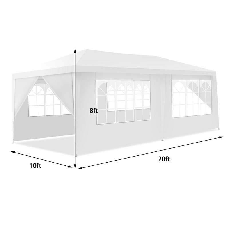 10' x 20' 6 Sidewalls Canopy Tent with Carry Bag - Bestoutdor