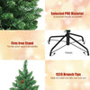 7.5FT Pre-Lit Hinged Artificial Christmas Tree with 550 LED Lights & Metal Stand