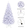 6FT White Hinged Artificial Christmas Tree with Metal Stand