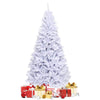 6FT White Hinged Artificial Christmas Tree with Metal Stand