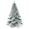 6FT Snow Flocked Artificial Christmas Tree Hinged Alaskan Pine Xmas Tree with 657 PVC Branch Tips & Solid Metal Stand for Outdoor Indoor Use