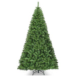 9FT Unlit Artificial Christmas Tree Premium Hinged Spruce Full Tree 2132 Branch Tips with Solid Metal Stand for Home Office Decor