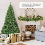 6FT Artificial Christmas Tree Premium Unlit Hinged Spruce Full Tree with 1000 Branch Tips & Metal Stand for Holiday Decorations