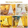 9FT Unlit White Artificial Christmas Tree with Metal Stand, 2132 PVC Branch Tips, Premium Hinged Spruce Xmas Full Tree for Indoor Holiday Decor