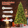 7.5FT Pre-Lit Hinged Artificial Christmas Tree with 550 LED Lights & Metal Stand