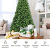 7.5FT Unlit Artificial Christmas Tree Premium Hinged Spruce Full Xmas Tree 1346 Branch Tips with Solid Metal Stand for Holiday Decor