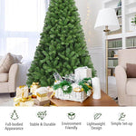 7.5FT Unlit Artificial Christmas Tree Premium Hinged Spruce Full Xmas Tree 1346 Branch Tips with Solid Metal Stand for Holiday Decor