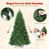 7.5FT Pre-Lit Hinged Artificial Christmas Tree with 550 LED Lights & Metal Stand