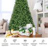 9FT Unlit Artificial Christmas Tree Premium Hinged Spruce Full Tree 2132 Branch Tips with Solid Metal Stand for Home Office Decor