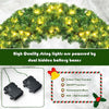 48" Pre-lit Cordless Artificial Christmas Wreath 714 Branch Tips with 200 LED Lights & Timer, Hanging Xmas Decor for Home Front Door Wall