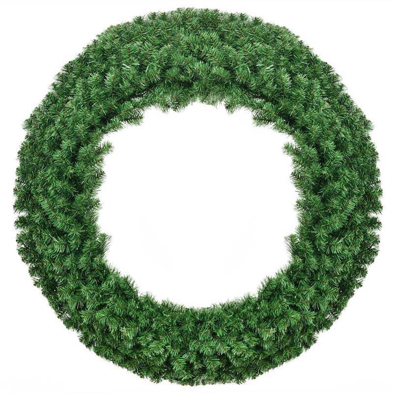 48" Pre-lit Cordless Artificial Christmas Wreath 714 Branch Tips with 200 LED Lights & Timer, Hanging Xmas Decor for Home Front Door Wall