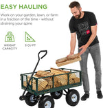 Bestoutdor Heavy Duty Garden Cart Steel Wagon Yard Utility Cart with Handle & Removable Sides