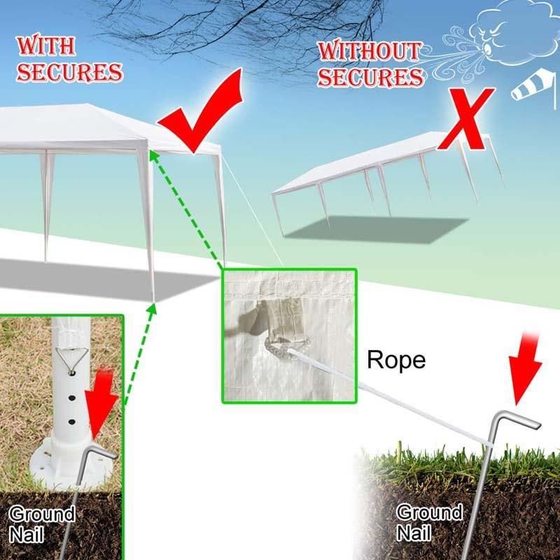 10' x 30' Outdoor Canopy Tent with Side Walls - Bestoutdor