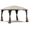 11.5' x 11.5' Fully Enclosed Outdoor Gazebo with Removable 4 Walls - Bestoutdor