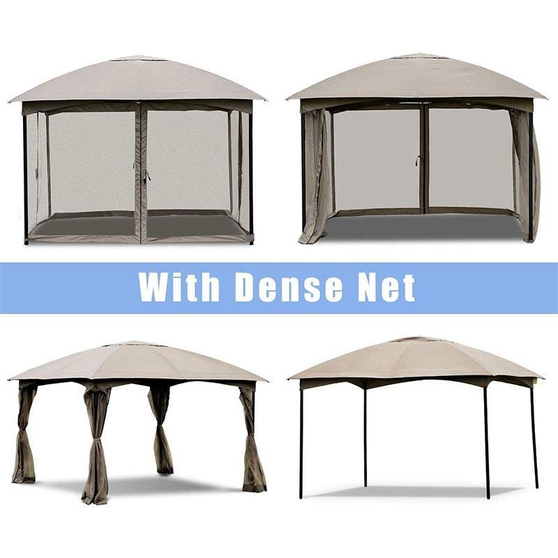 11.5' x 11.5' Fully Enclosed Outdoor Gazebo with Removable 4 Walls - Bestoutdor