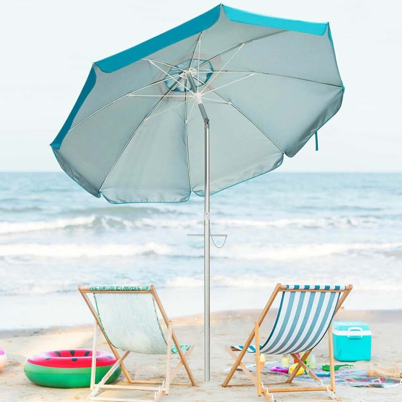 6.5 ft Beach Umbrella with Sand Anchor & Carrying Bag