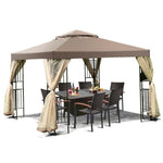 10' x 10' Patio Screw-free Structure Gazebo Canopy Tent - Bestoutdor