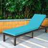 Outdoor Cushioned Rattan Chaise Lounger - Bestoutdor