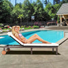 Outdoor Cushioned Rattan Chaise Lounger - Bestoutdor