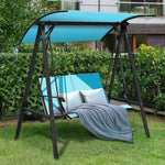 2 Person Patio Swing with Adjustable Canopy - Bestoutdor