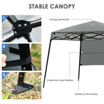 7 x 7 FT Slant Leg Pop Up Canopy Tent Portable Canopy Tent Backpack Canopy with Carry Bag & 4 Stakes