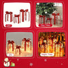 3PCS Christmas Lighted Gift Boxes Indoor Outdoor Xmas Decorative Boxes with 60 LED Lights & Waterproof Plug