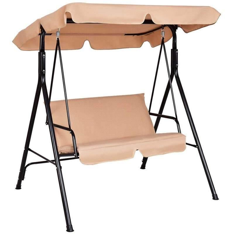 2 Person Weather Resistant Patio Canopy Swing - Bestoutdor