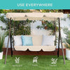 2 Person Weather Resistant Patio Canopy Swing - Bestoutdor