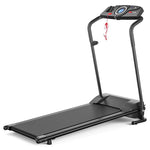 Compact Folding Treadmill 1 HP Motorized Power Running Machine Walking Jogging Machine Built-in 2 Workout Modes