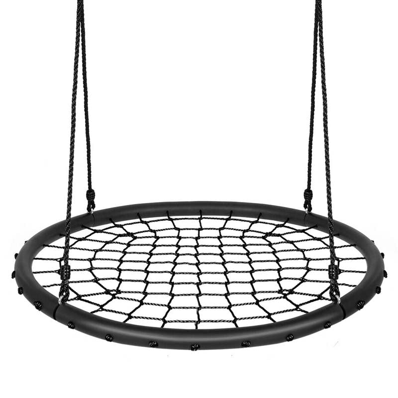 40'' Kids Round Spider Web Tree Saucer Swing Set