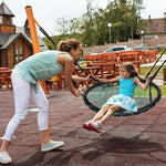 40'' Kids Round Spider Web Tree Saucer Swing Set