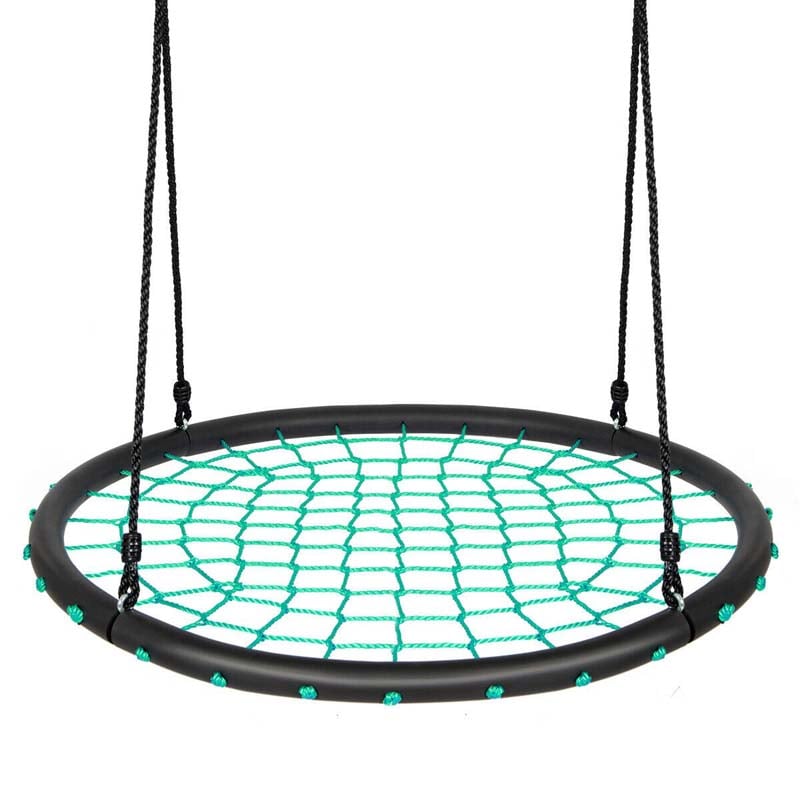 40'' Kids Round Spider Web Tree Saucer Swing Set