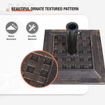 17.5'' Patio Umbrella Base Stand Heavy Duty (Square) - Bestoutdor