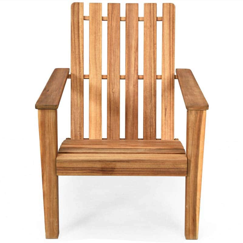 Outdoor Acacia Wood Adirondack Chair Weather Resistant Patio Adirondack Armchair for Garden Backyard