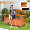 Wood Outdoor Storage Bench 33-Galon Large Deck Box Bench with Removable Dustproof Liner