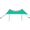 10 FT x 9 FT Family Beach Tent Canopy Outdoor Sunshade with 4 Poles Sandbag Anchors