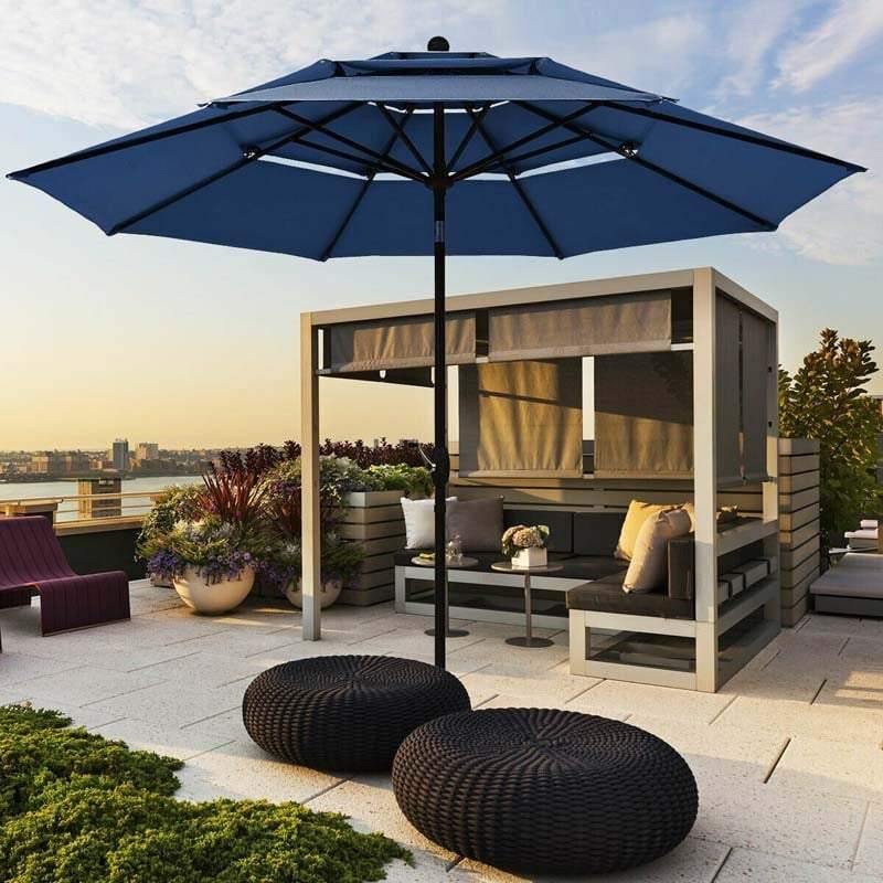 10ft 3 Tier Auto-tilt Patio Umbrella with Double Vented - Bestoutdor